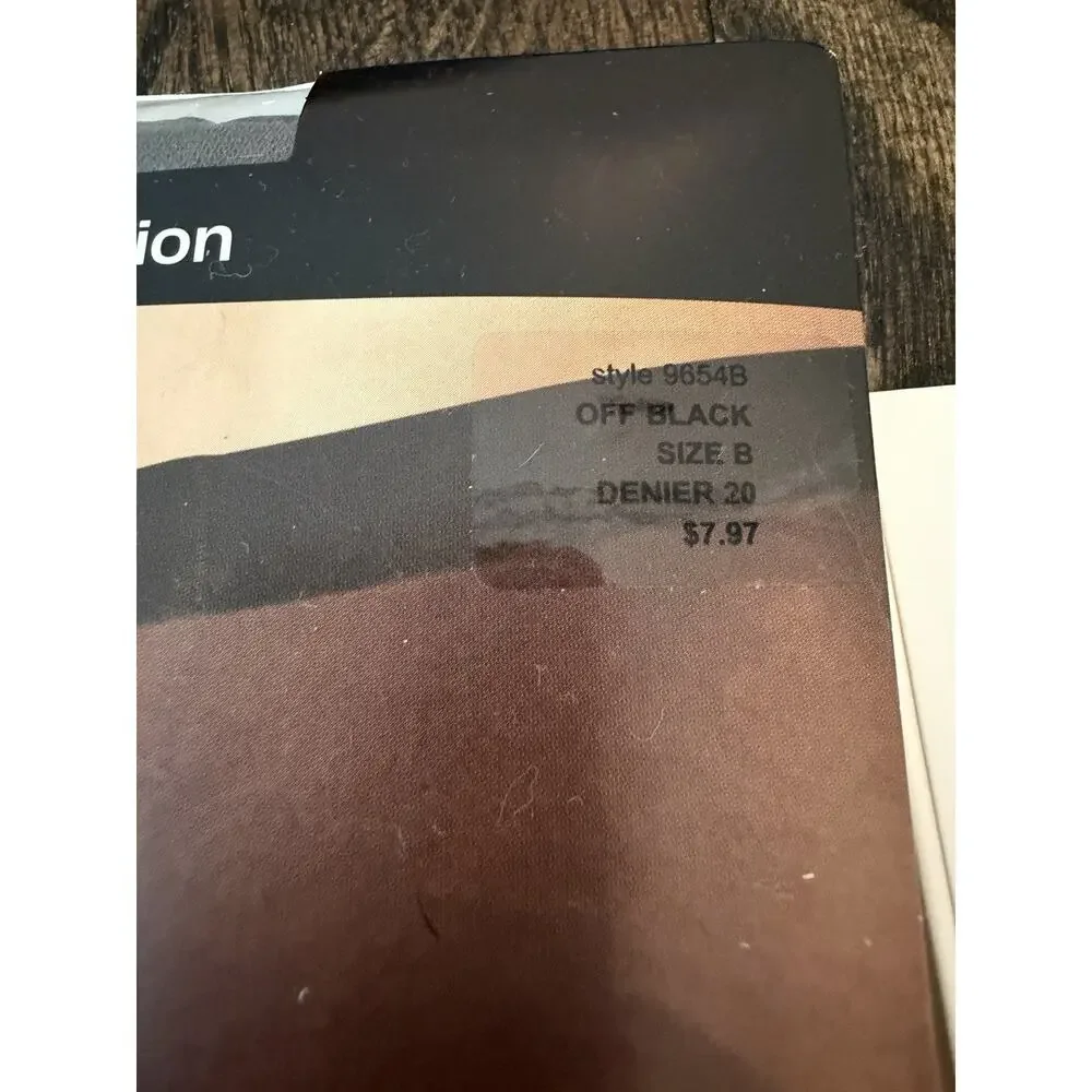 Nordstrom Rack Sheer Control Top Panty Hose NIB Sz B (3 Pairs) Black